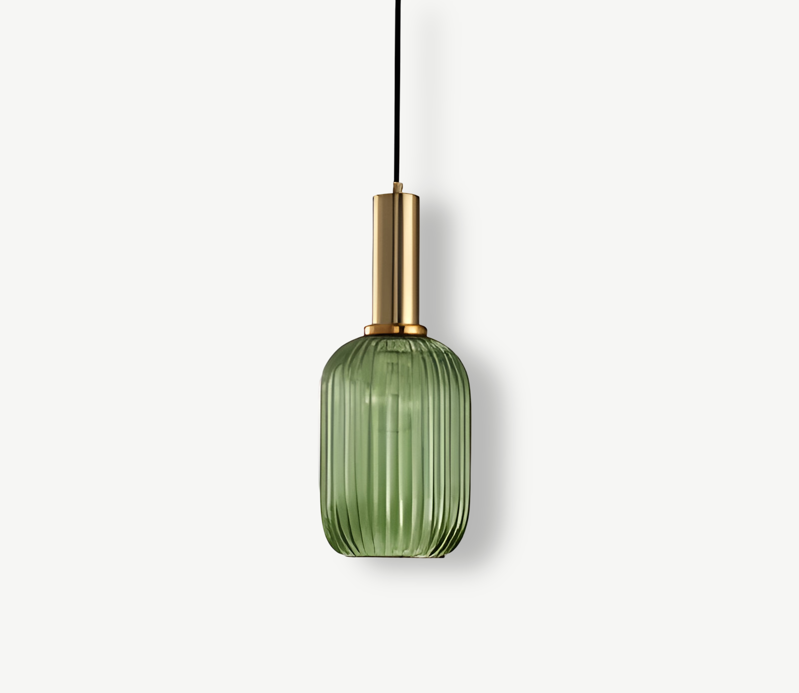 HuedRibbed Pendelleuchte- Gestreifter Vintage-Glas-Kronleuchter