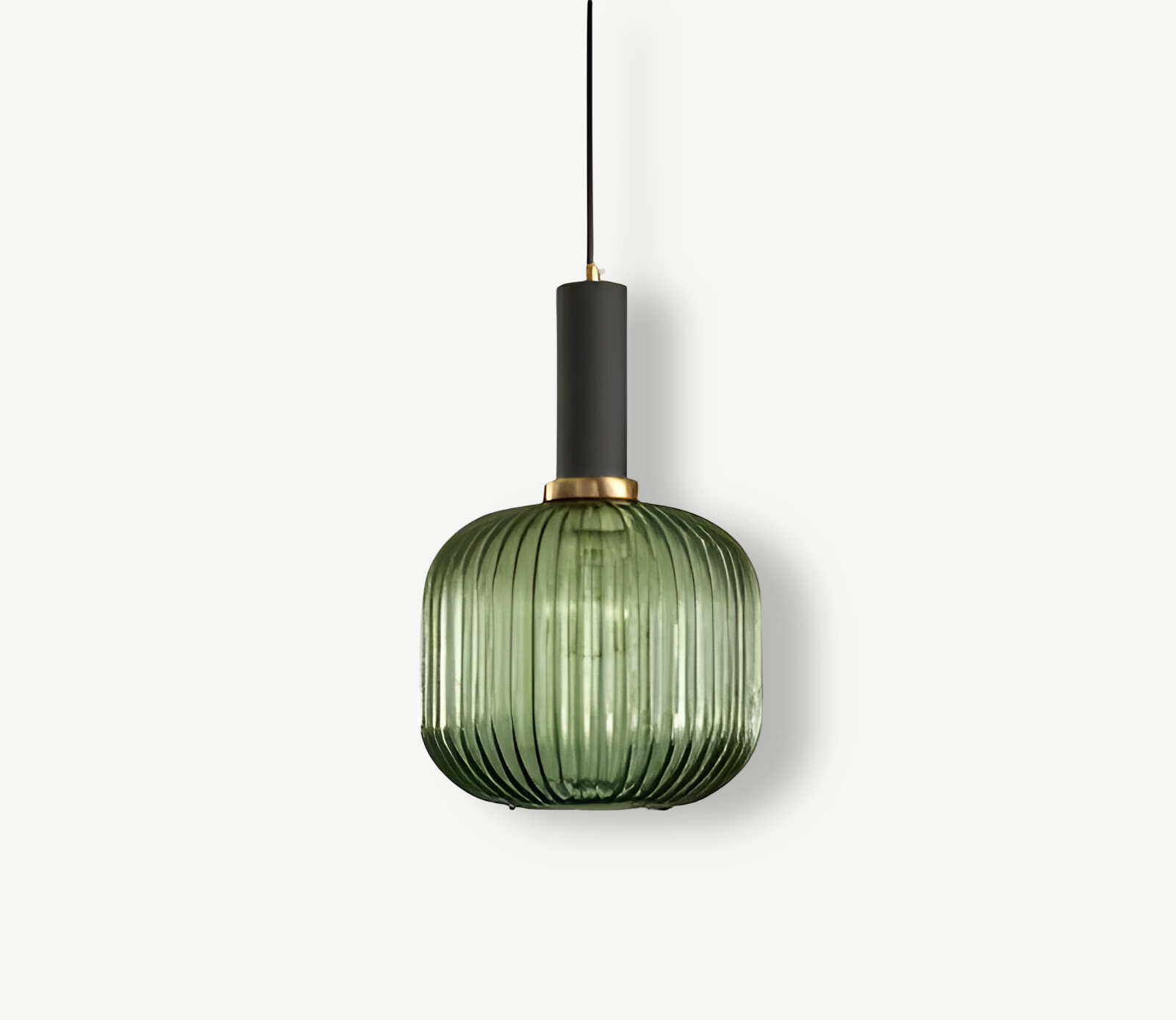 HuedRibbed Pendelleuchte- Gestreifter Vintage-Glas-Kronleuchter
