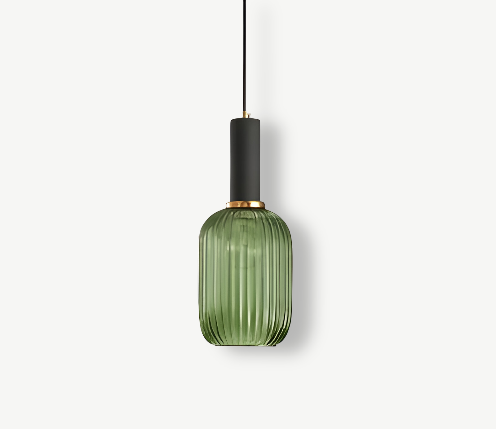 HuedRibbed Pendelleuchte- Gestreifter Vintage-Glas-Kronleuchter