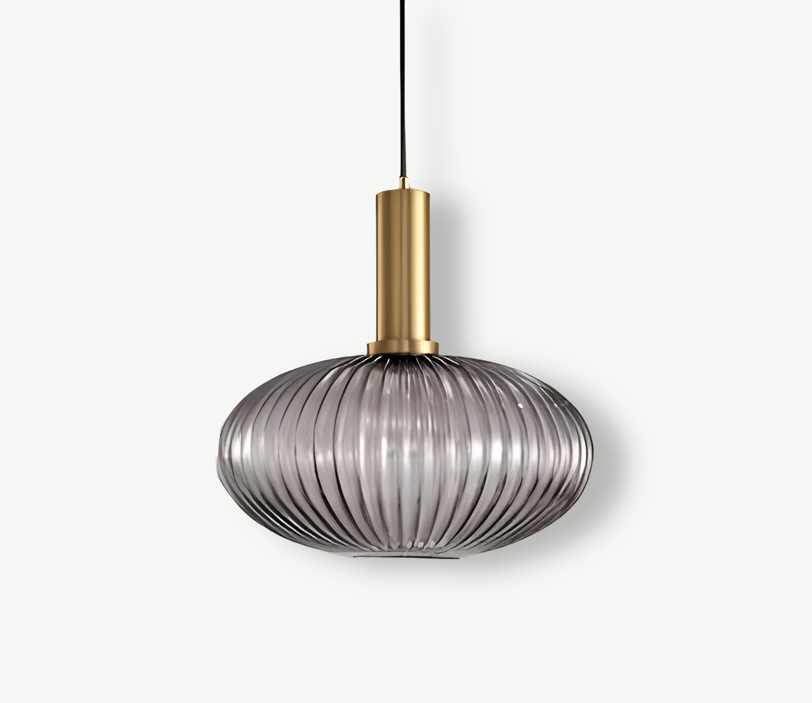 HuedRibbed Pendelleuchte- Gestreifter Vintage-Glas-Kronleuchter