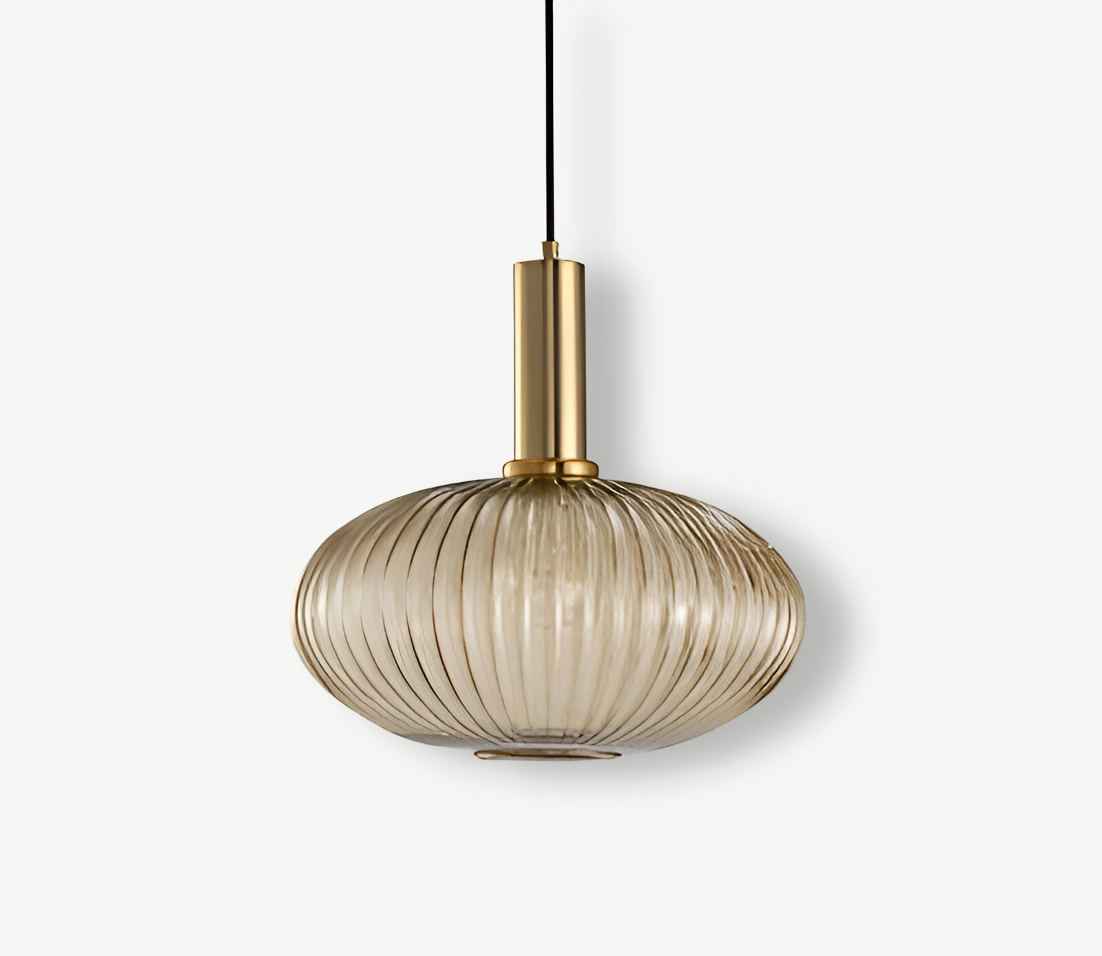 HuedRibbed Pendelleuchte- Gestreifter Vintage-Glas-Kronleuchter