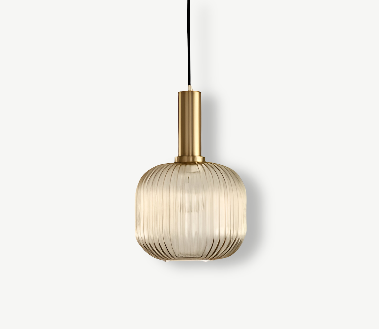 HuedRibbed Pendelleuchte- Gestreifter Vintage-Glas-Kronleuchter