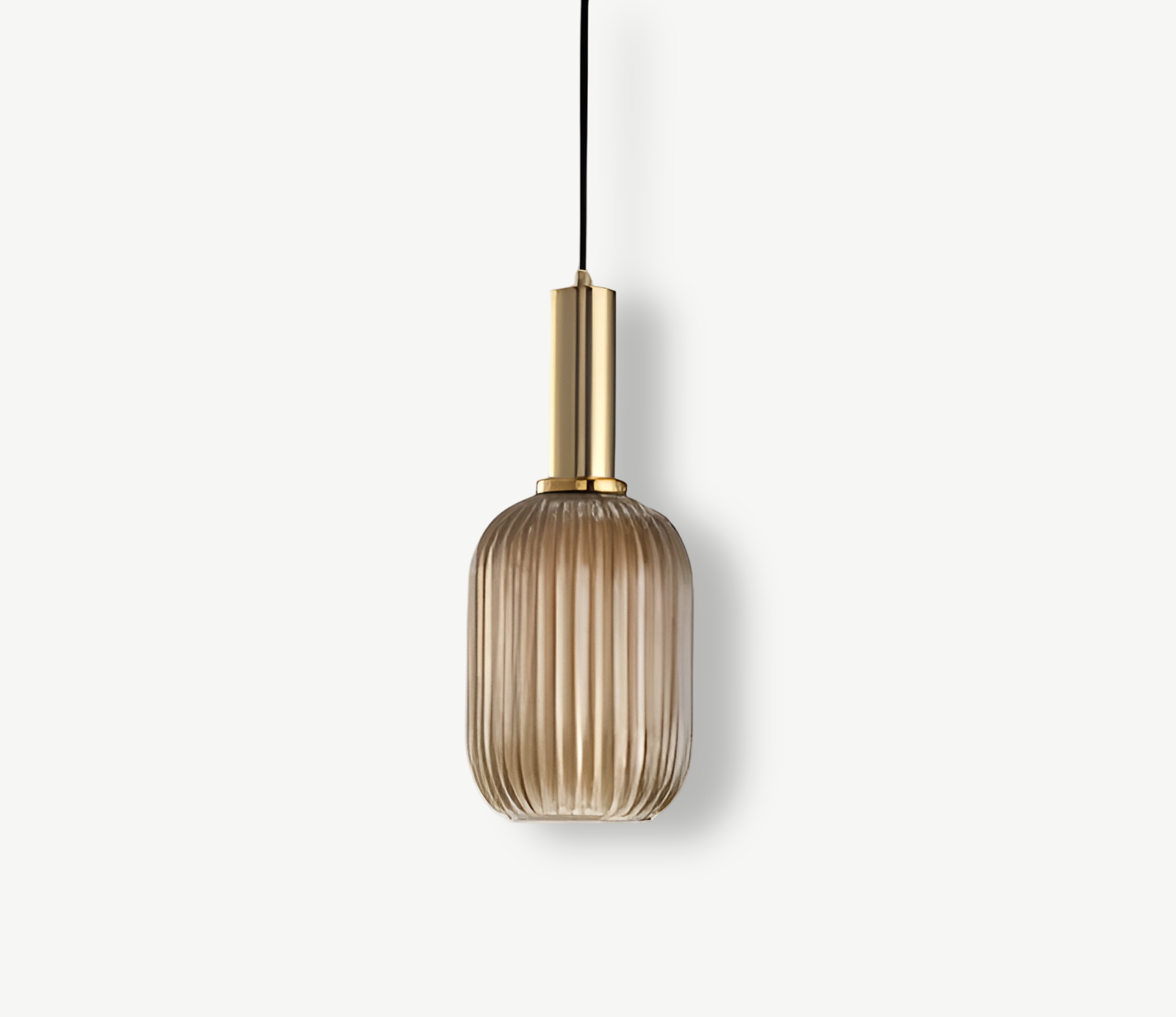 HuedRibbed Pendelleuchte- Gestreifter Vintage-Glas-Kronleuchter