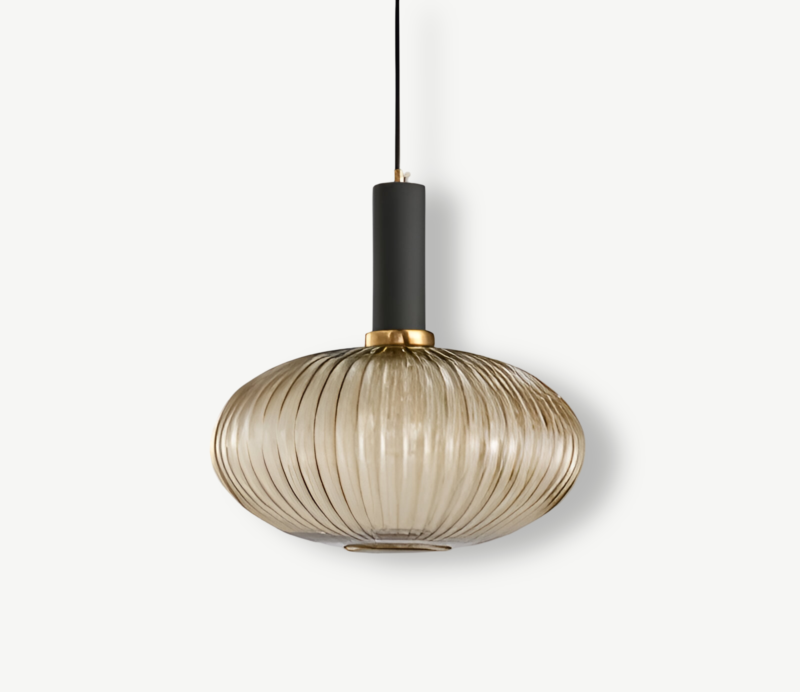 HuedRibbed Pendelleuchte- Gestreifter Vintage-Glas-Kronleuchter