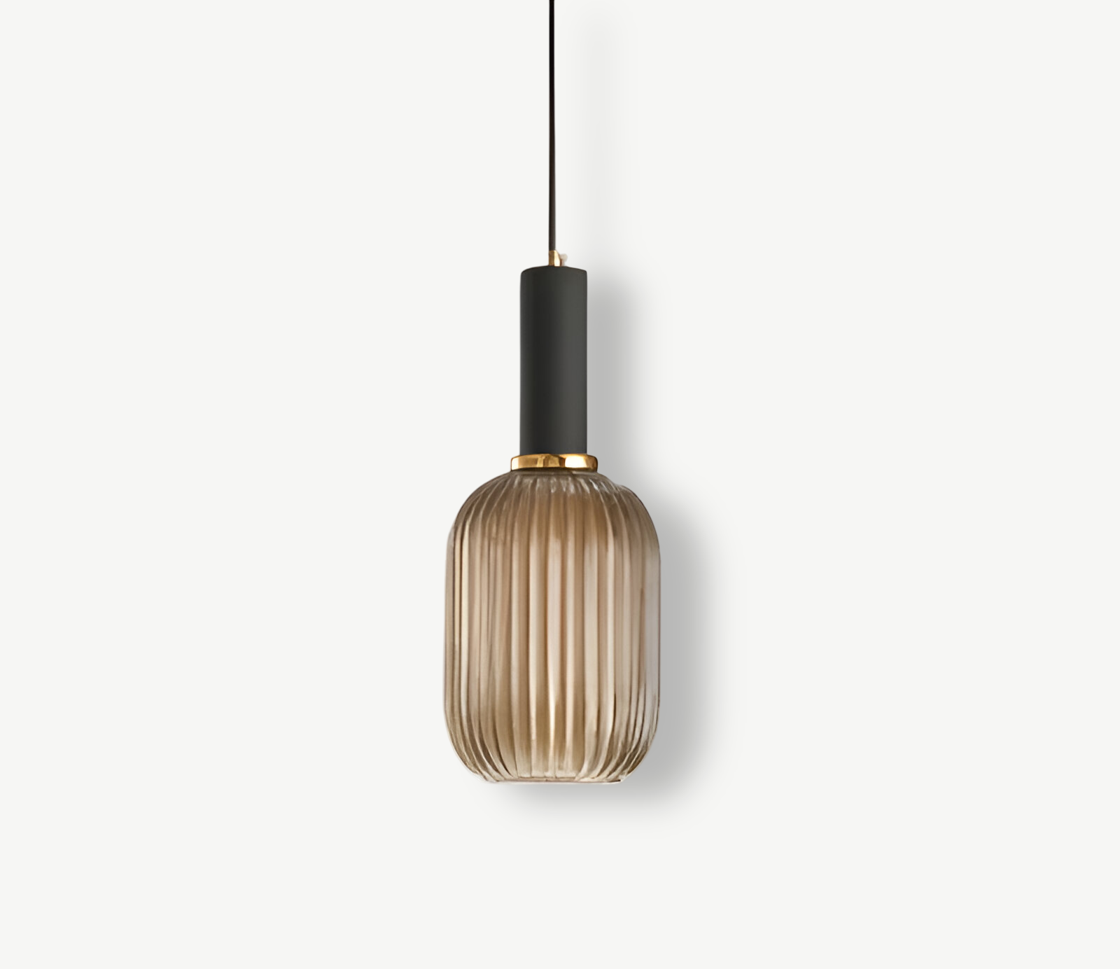 HuedRibbed Pendelleuchte- Gestreifter Vintage-Glas-Kronleuchter