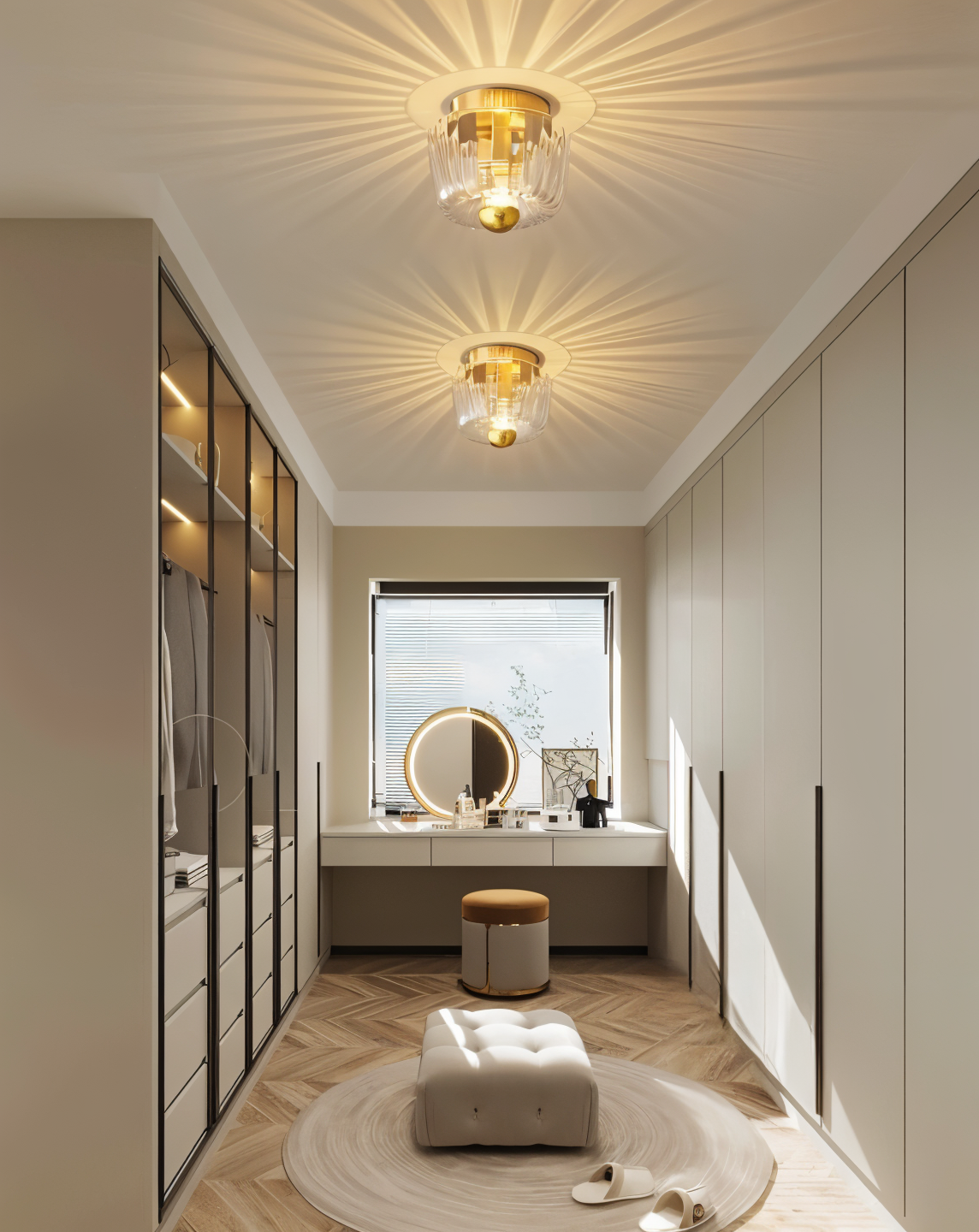 KnobRay Wandleuchte - Gerippte Glaswandleuchte - Bauhaus Wandlampe