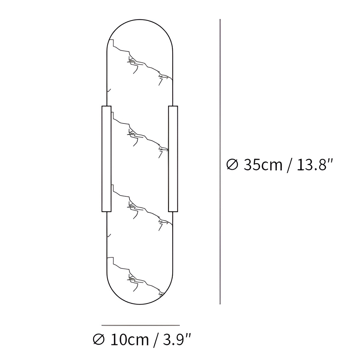 Lavish Alabaster Wandleuchte - Moderne Kupfer-Wandleuchte - LED-Wandleuchter