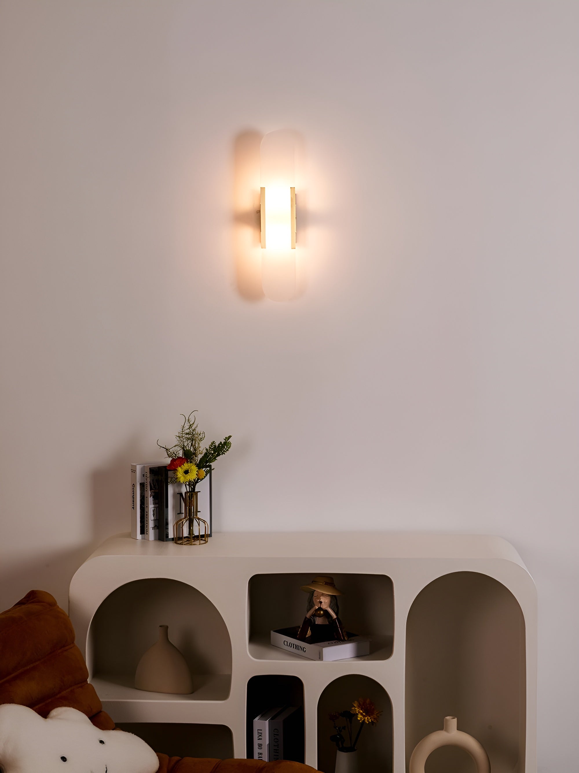 Lavish Alabaster Wandleuchte - Moderne Kupfer-Wandleuchte - LED-Wandleuchter