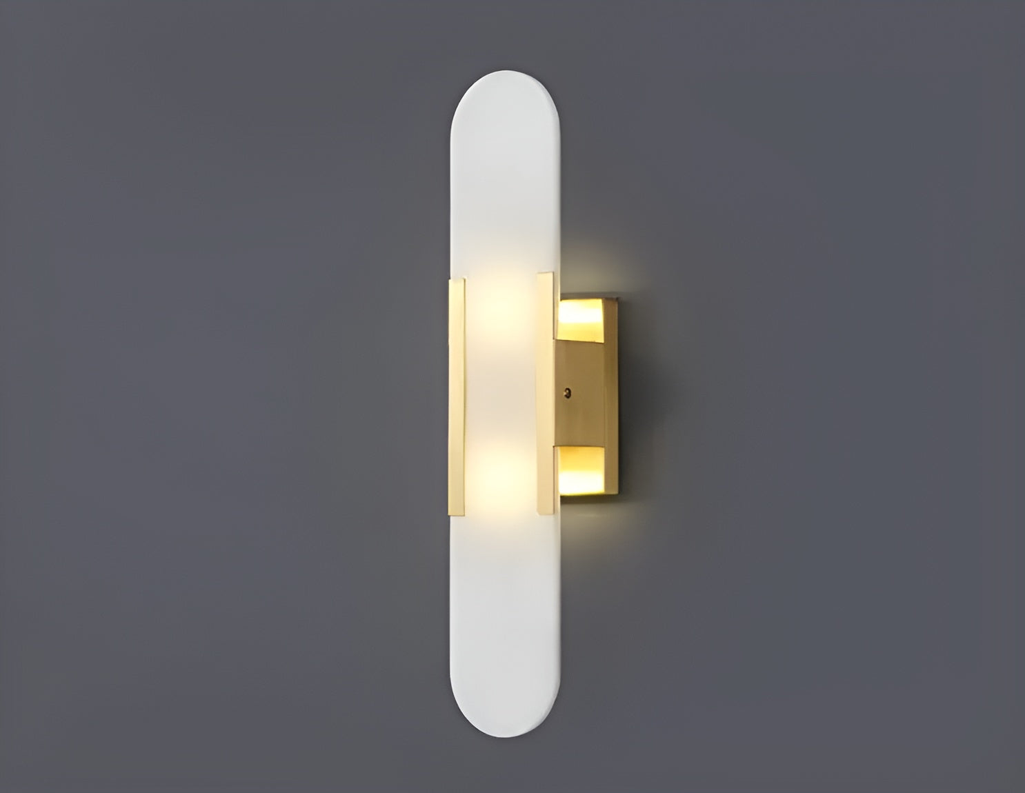 Lavish Alabaster Wandleuchte - Moderne Kupfer-Wandleuchte - LED-Wandleuchter