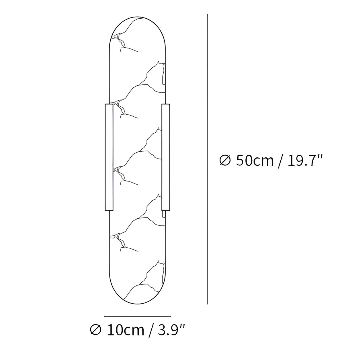 Lavish Alabaster Wandleuchte - Moderne Kupfer-Wandleuchte - LED-Wandleuchter