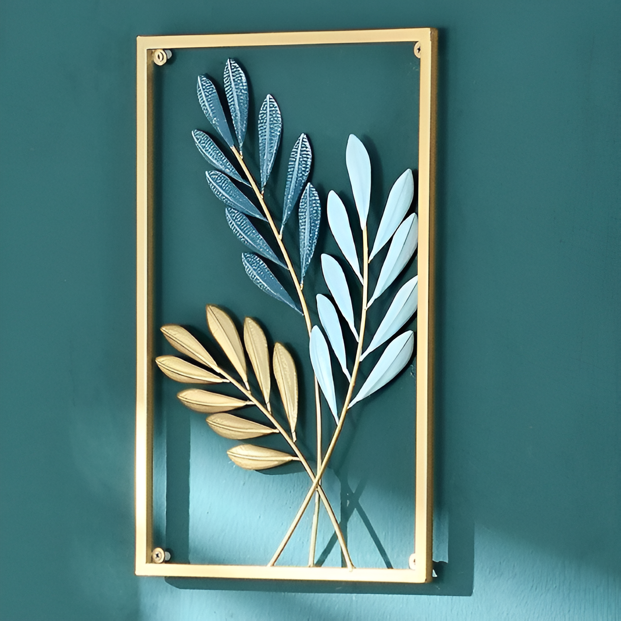 Leafy Luxe - Von Blättern inspirierte nordische Metallwandkunst für stilvolle Wohnungen