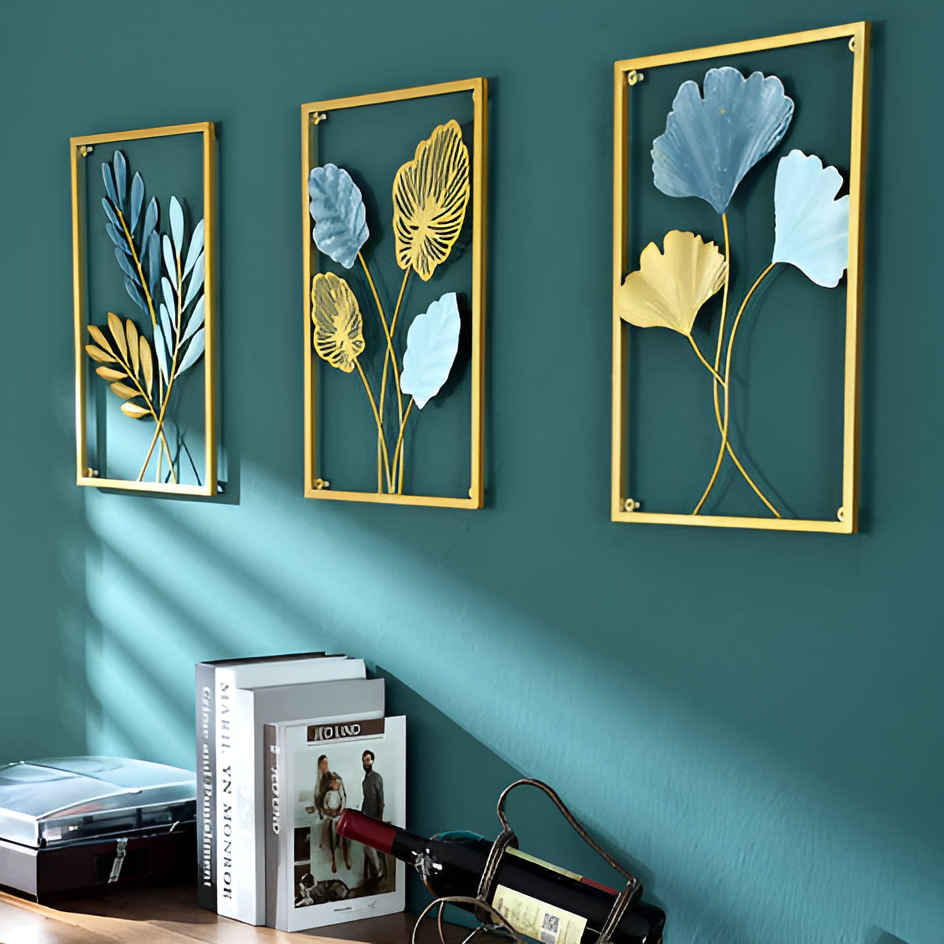 Leafy Luxe - Von Blättern inspirierte nordische Metallwandkunst für stilvolle Wohnungen