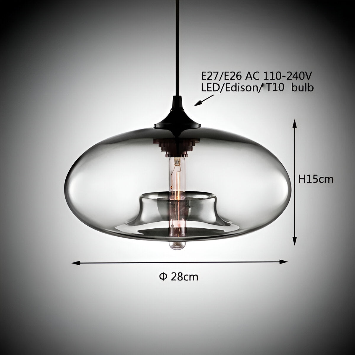LivelyPop Pendelleuchte - Dekorative Vintage Glas Hängelampen