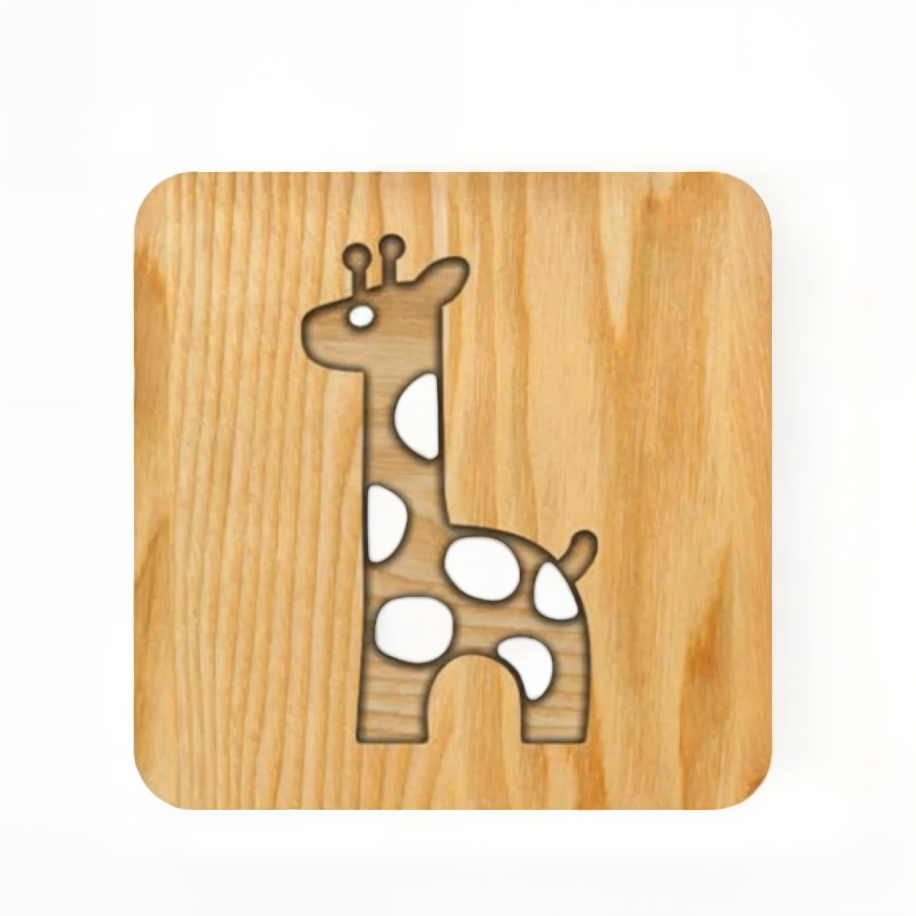LumaCarve - Giraffe LED Nachttischlampe aus Holz