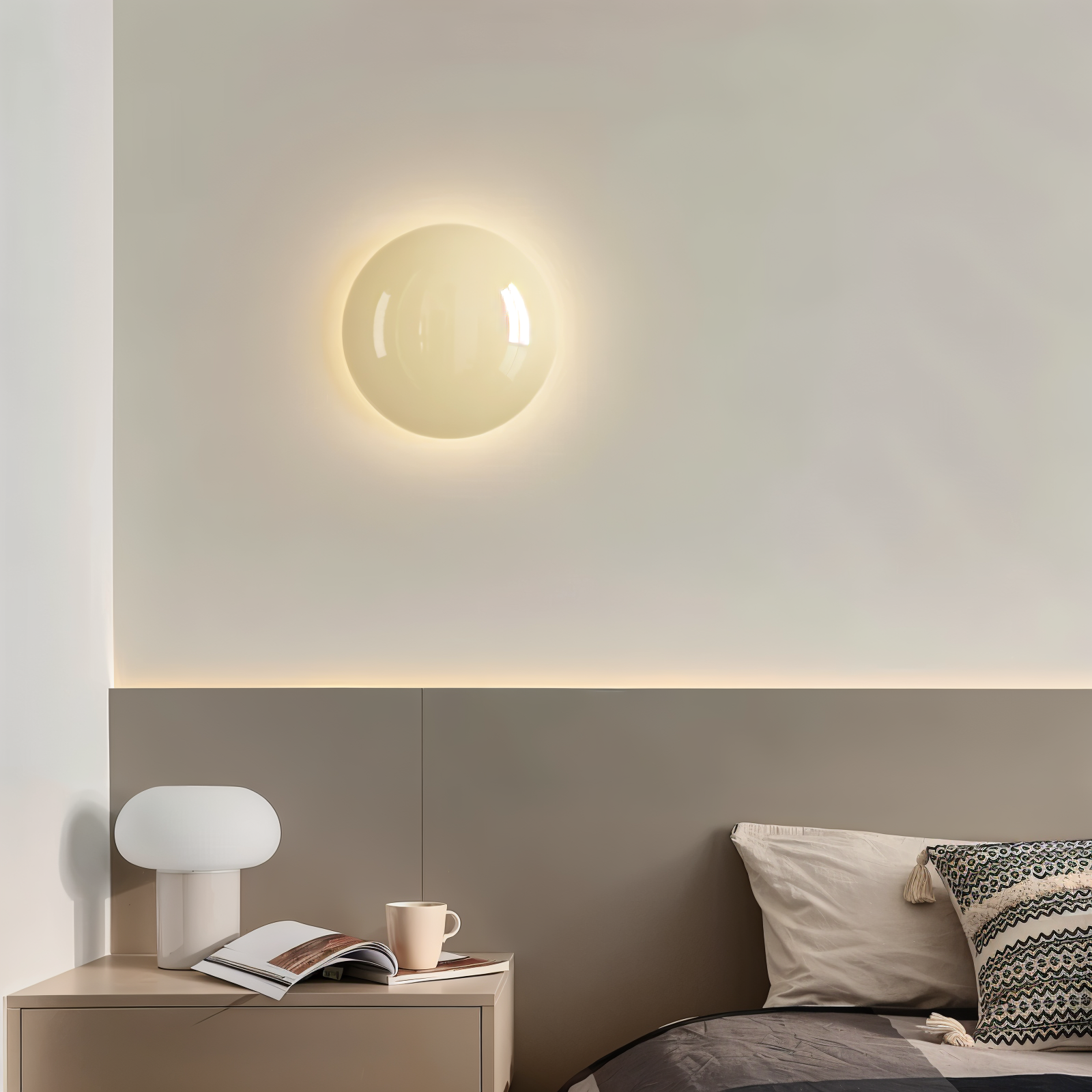 LumiCircle Wandleuchte - Moderne Runde Wandlampe - Energieeffiziente Wandleuchten LED