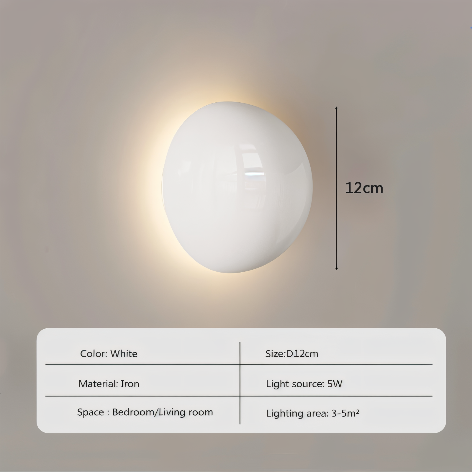LumiCircle Wandleuchte - Moderne Runde Wandlampe - Energieeffiziente Wandleuchten LED