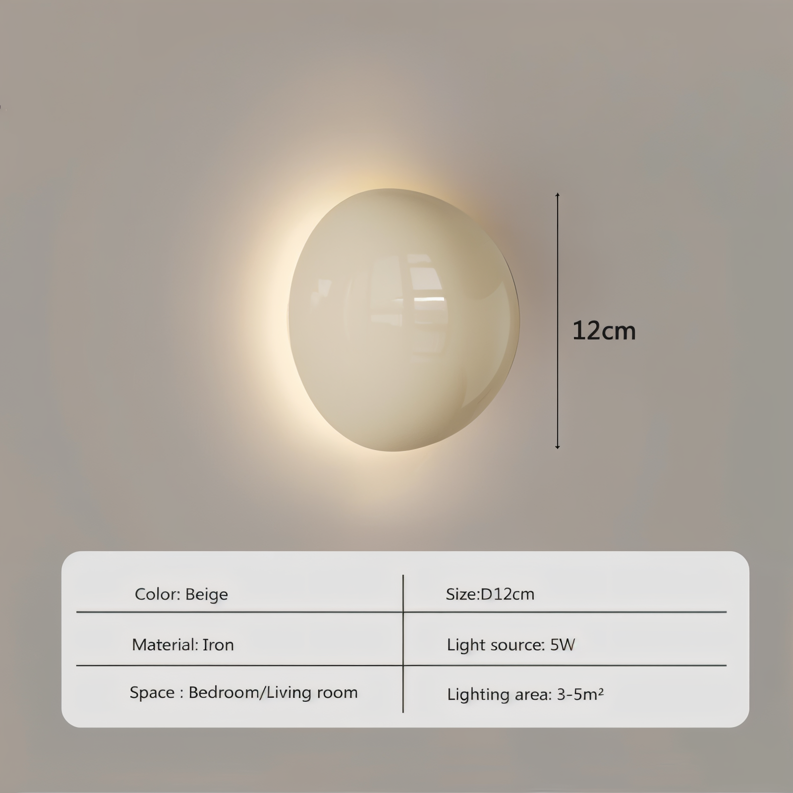 LumiCircle Wandleuchte - Moderne Runde Wandlampe - Energieeffiziente Wandleuchten LED