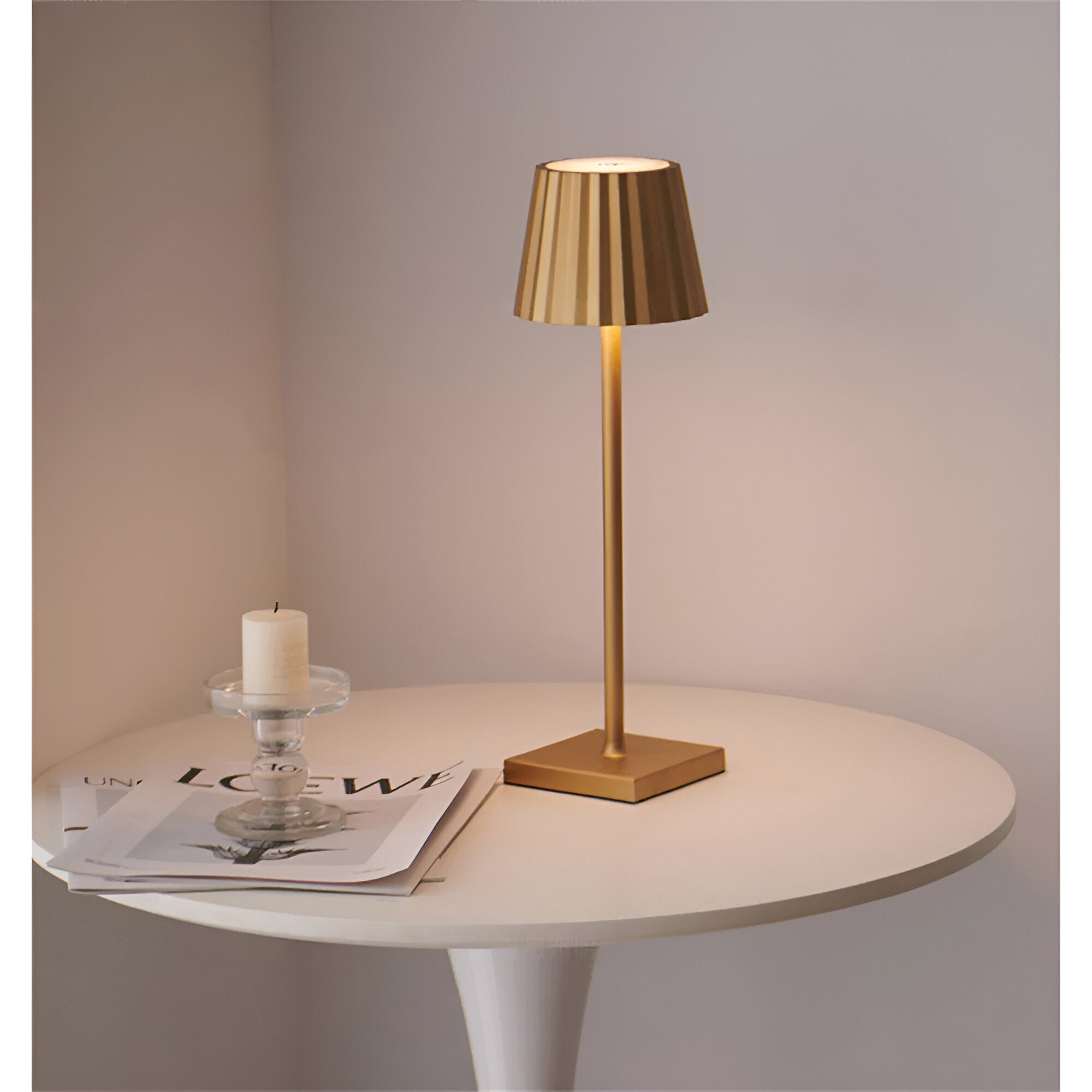LuminaTouch - Steuerbare, Wasserdichte, Wiederaufladbare, Kabellose LED-Tischlampe