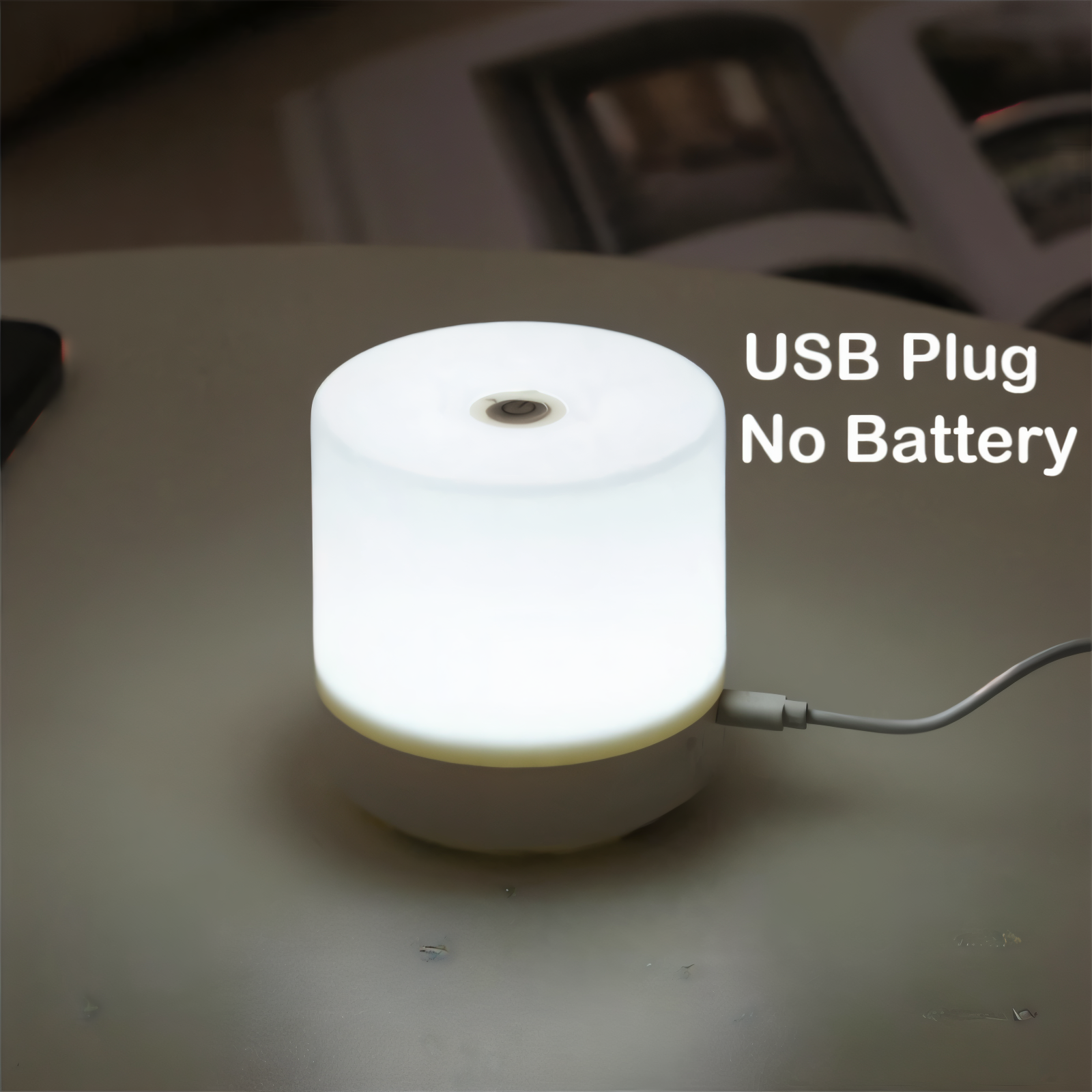 LuminoTap - USB Betriebenes Zylindrisches Mini Nachtlicht - Lampe mit Touch Dimmer
