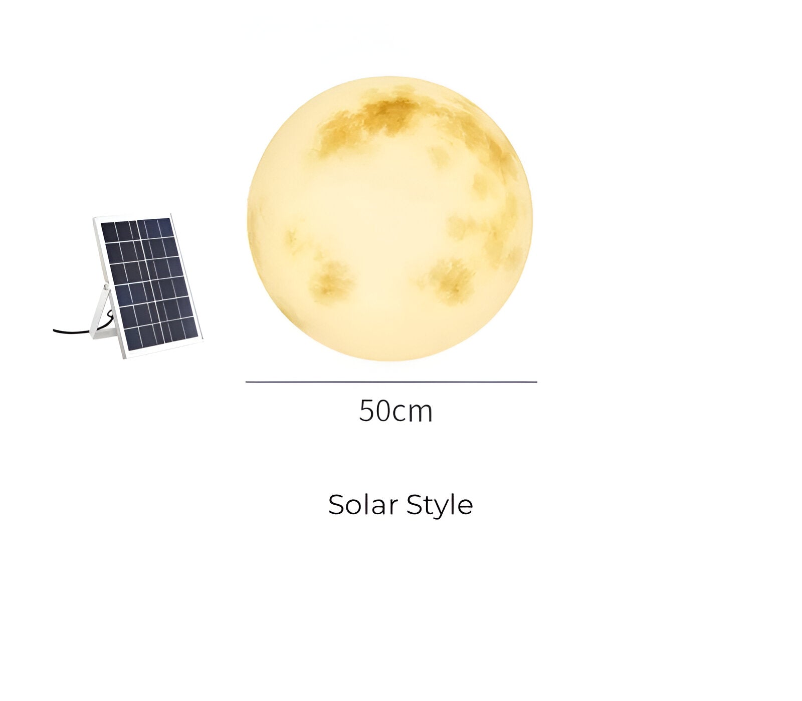 LunaLumena - Solar Moon Gartenbeleuchtung - IP65 Solarlampe Garten