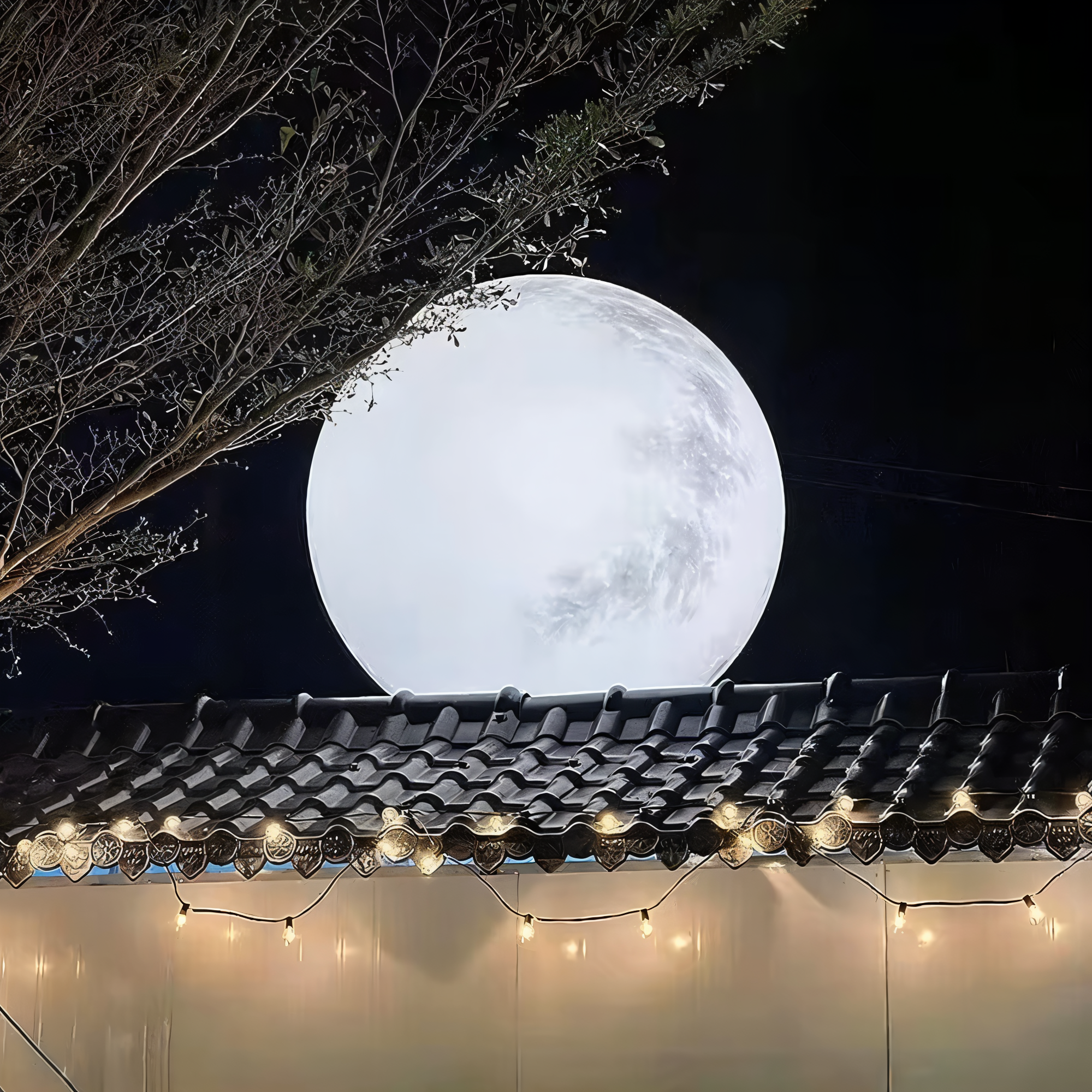 LunaLumena - Solar Moon Gartenbeleuchtung - IP65 Solarlampe Garten