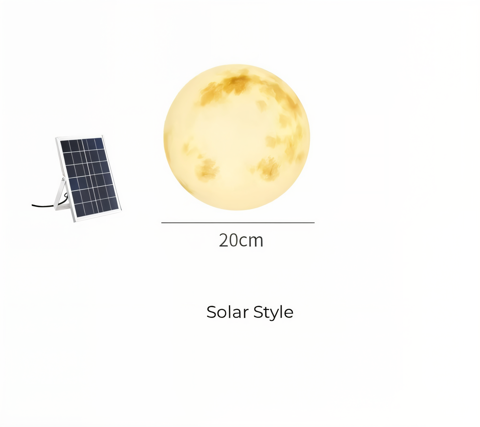 LunaLumena - Solar Moon Gartenbeleuchtung - IP65 Solarlampe Garten