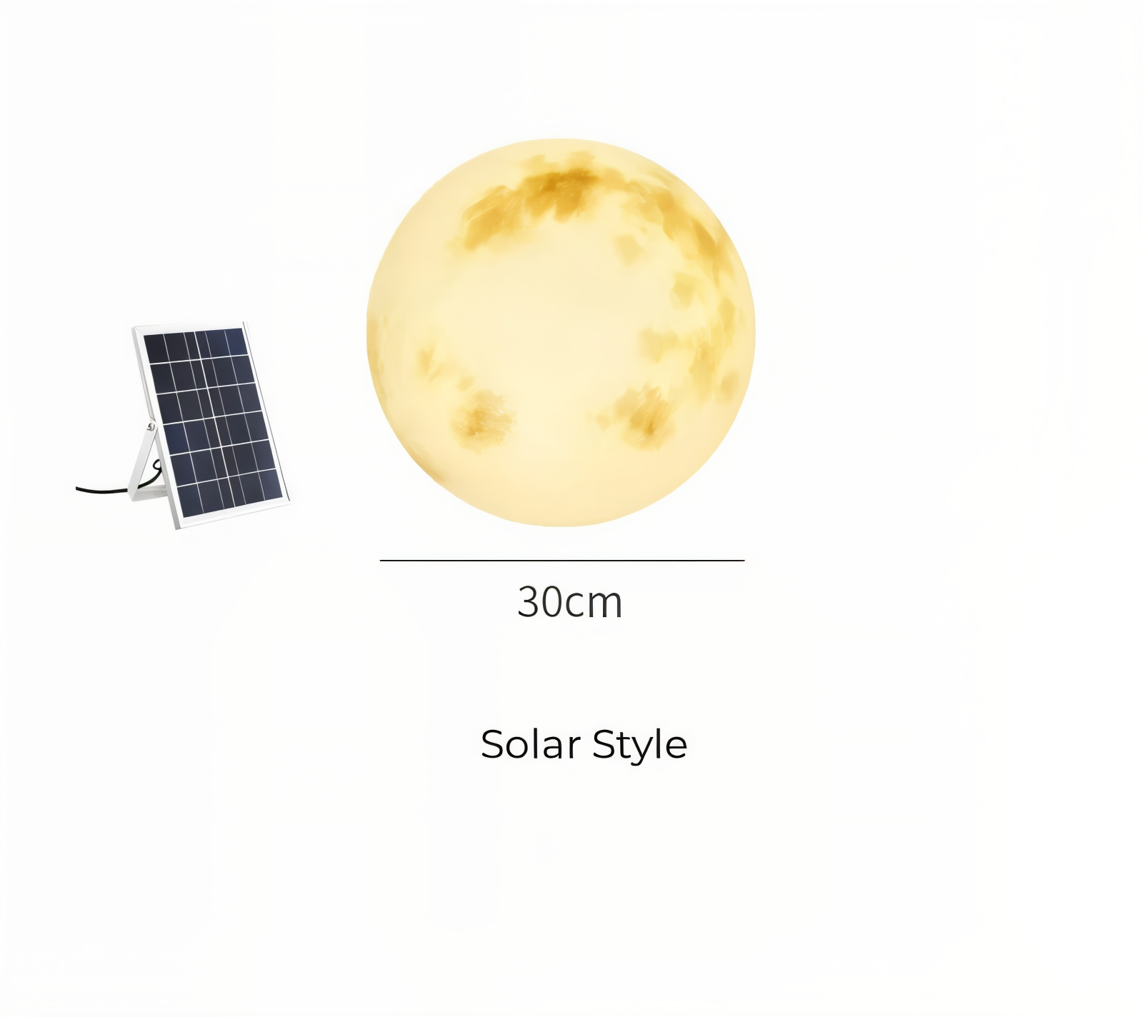 LunaLumena - Solar Moon Gartenbeleuchtung - IP65 Solarlampe Garten