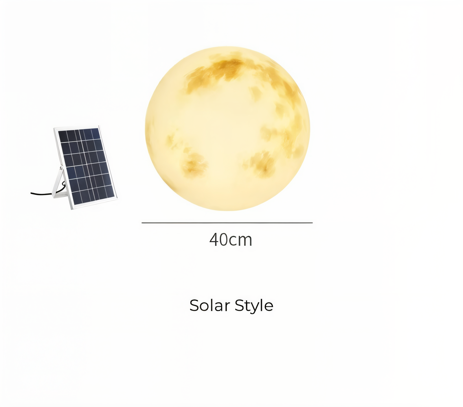 LunaLumena - Solar Moon Gartenbeleuchtung - IP65 Solarlampe Garten