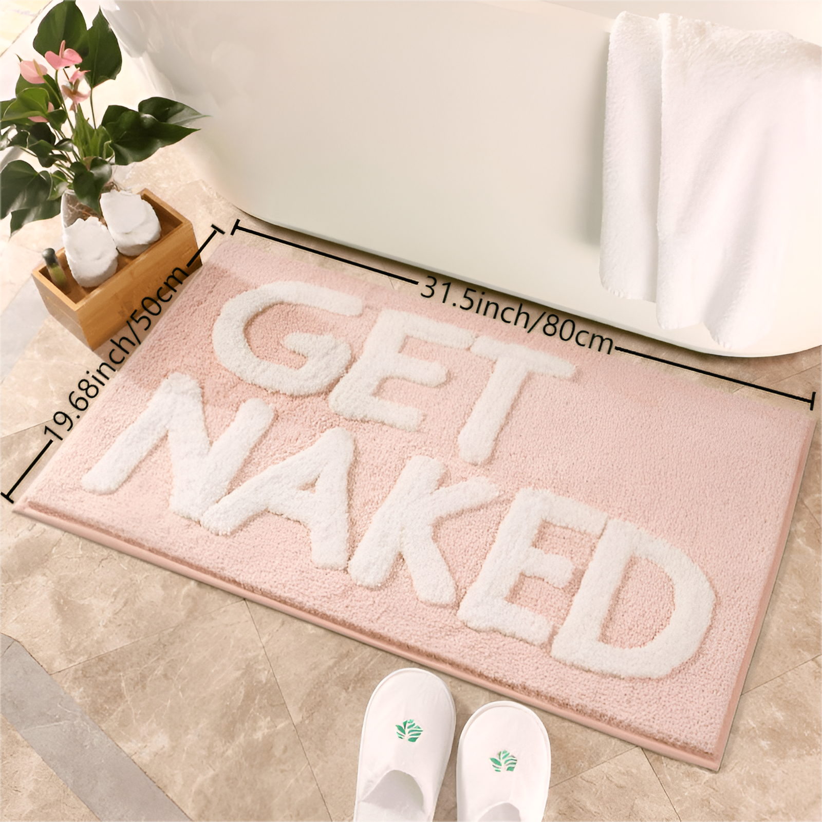 LuxLetter Badematte - Bunte Badematte - Badematten Rutschfest