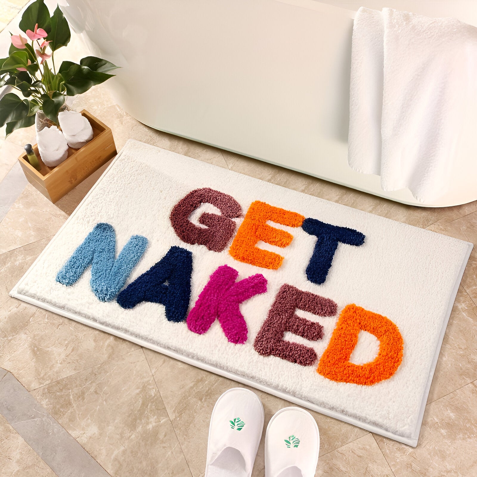 LuxLetter Badematte - Bunte Badematte - Badematten Rutschfest