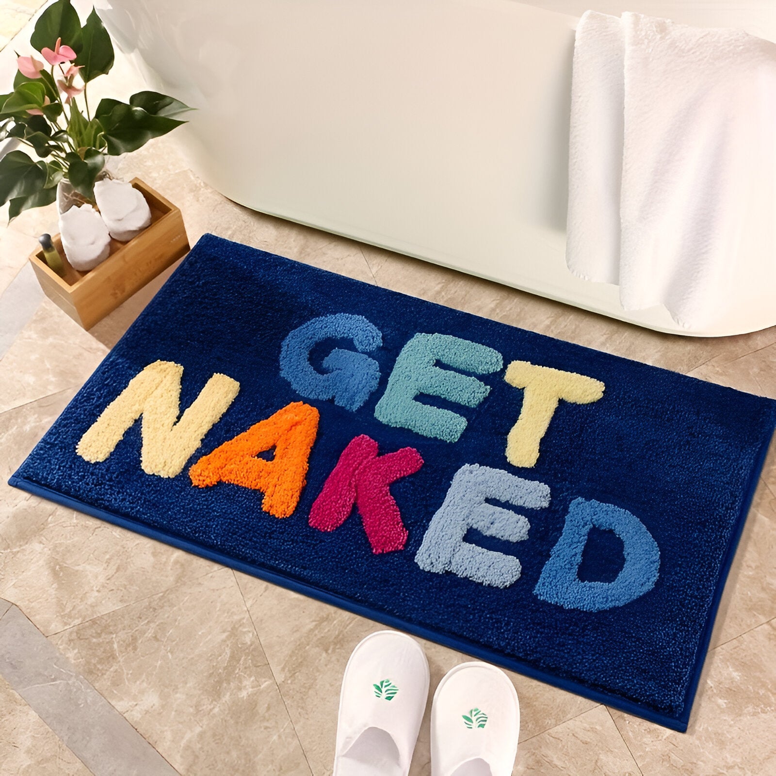 LuxLetter Badematte - Bunte Badematte - Badematten Rutschfest