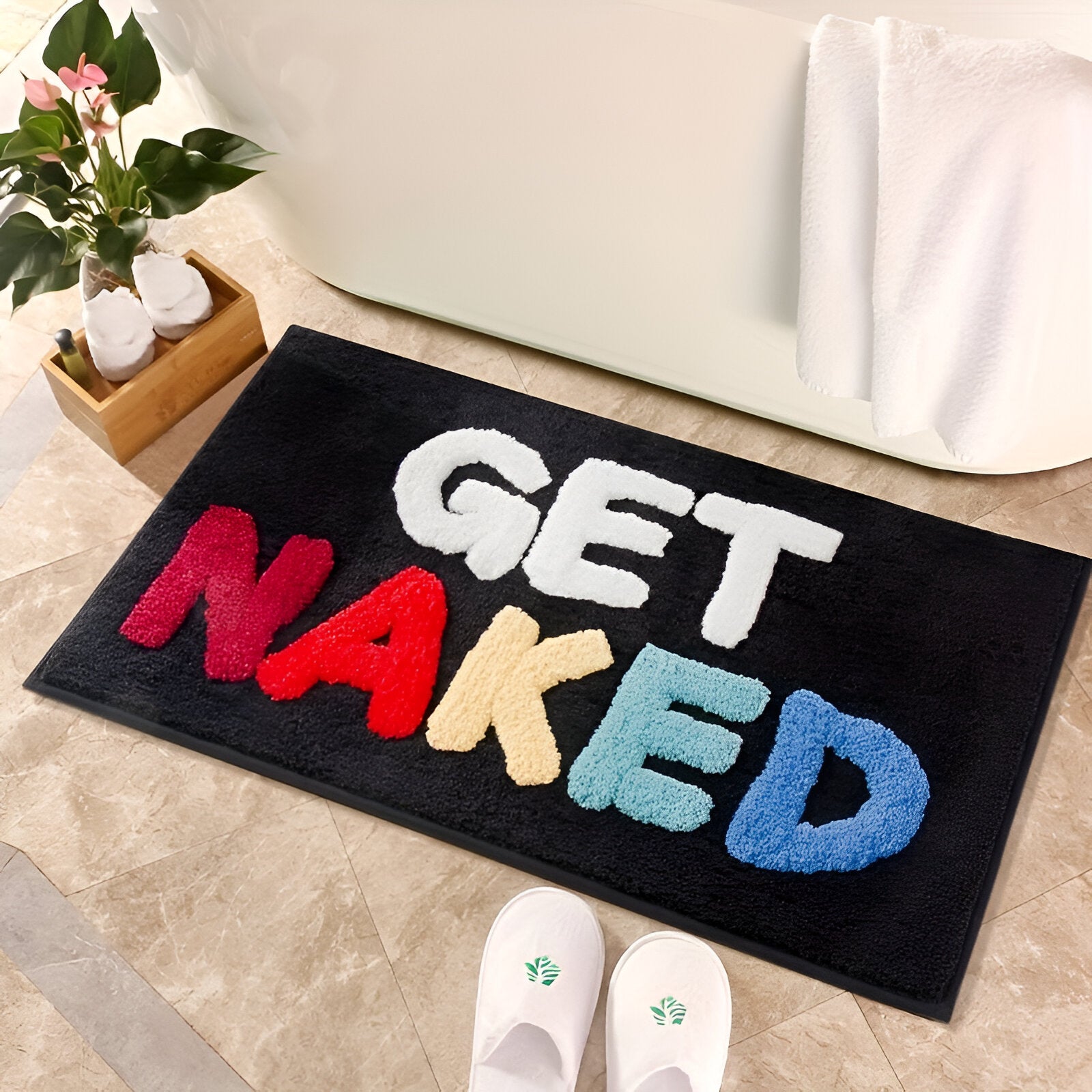 LuxLetter Badematte - Bunte Badematte - Badematten Rutschfest