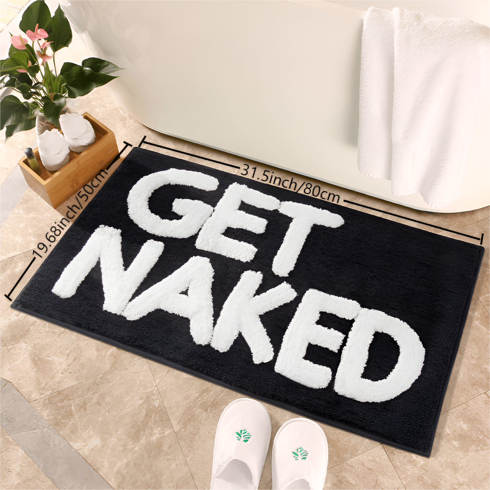 LuxLetter Badematte - Bunte Badematte - Badematten Rutschfest