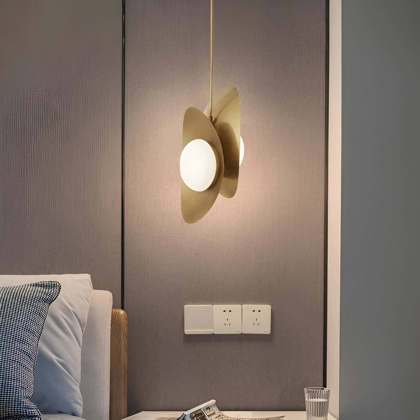 Luxe Pearle Pendelleuchte - Luxuriöse Perlenglaslampe Metall Hängelampe