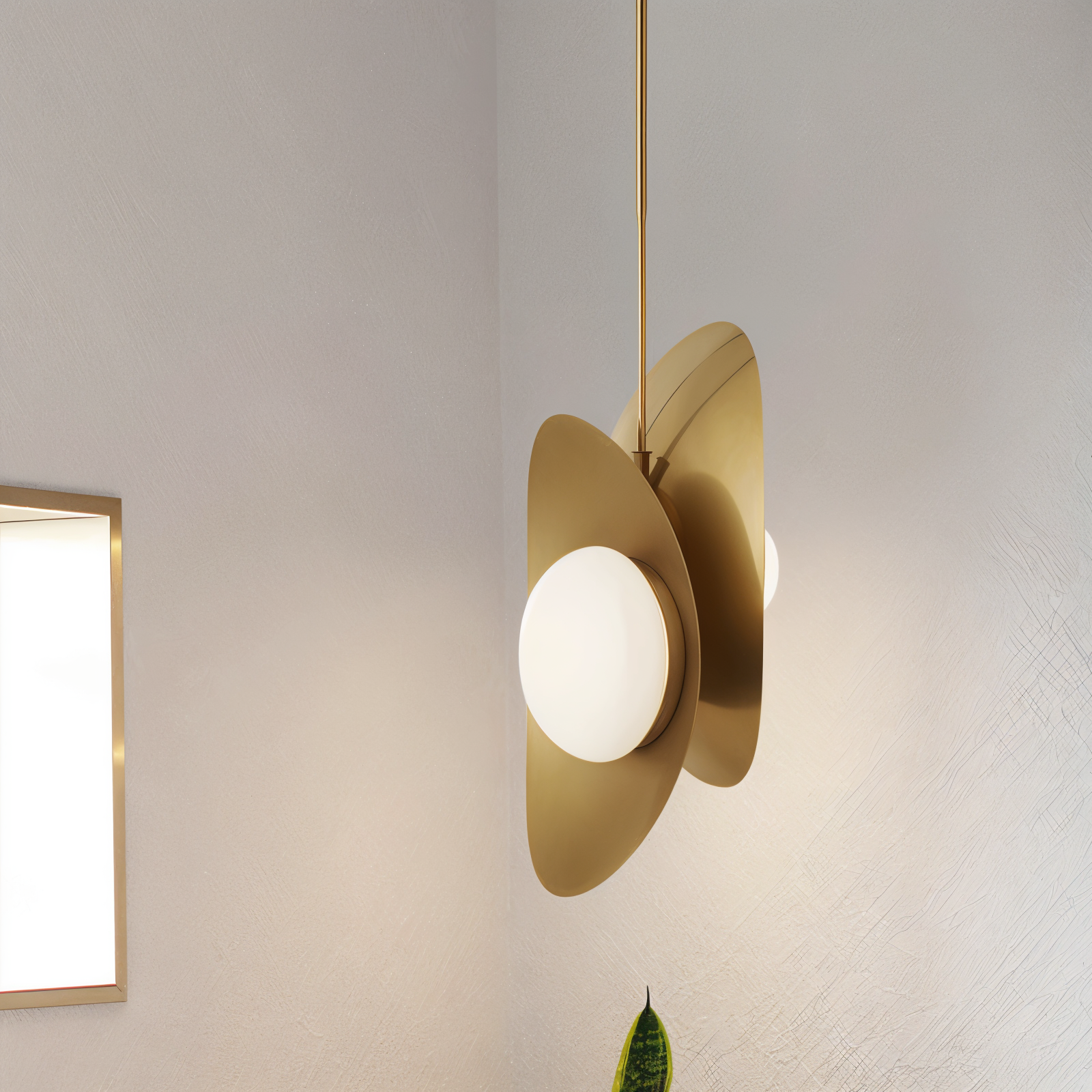 Luxe Pearle Pendelleuchte - Luxuriöse Perlenglaslampe Metall Hängelampe