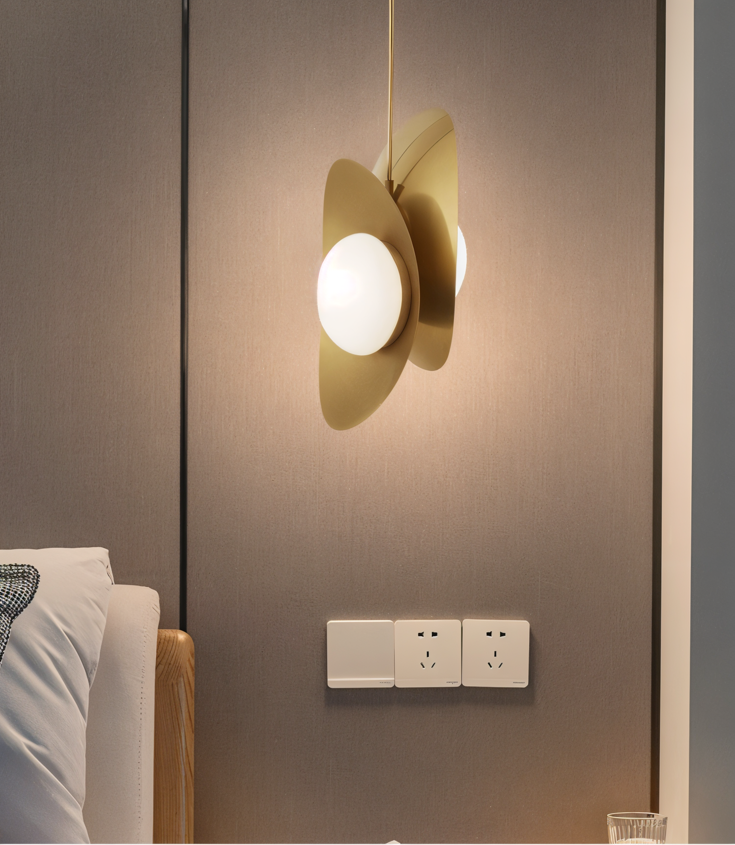 Luxe Pearle Pendelleuchte - Luxuriöse Perlenglaslampe Metall Hängelampe