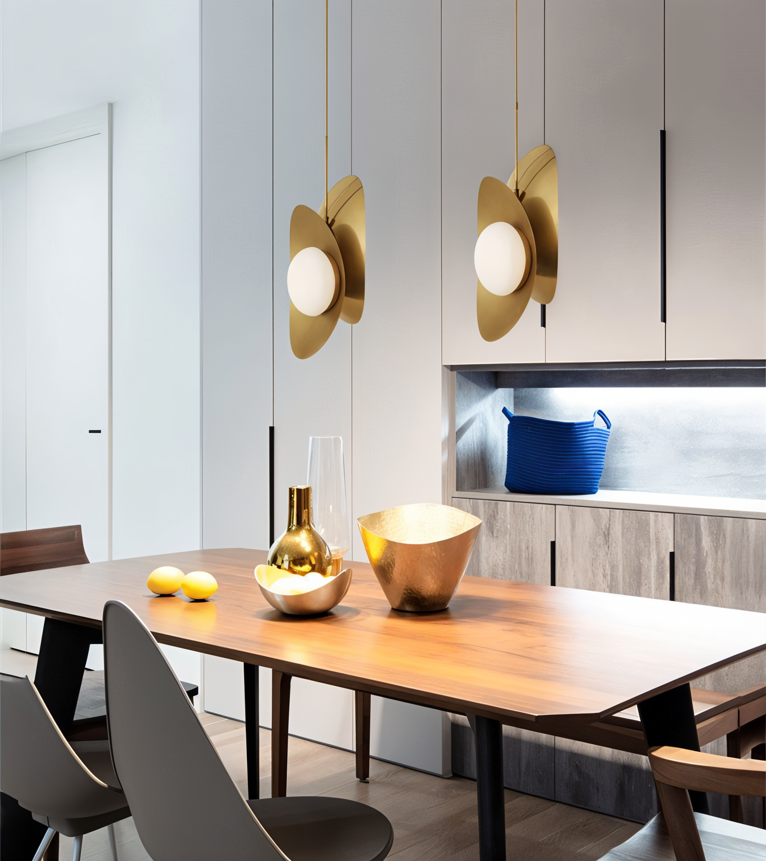 Luxe Pearle Pendelleuchte - Luxuriöse Perlenglaslampe Metall Hängelampe