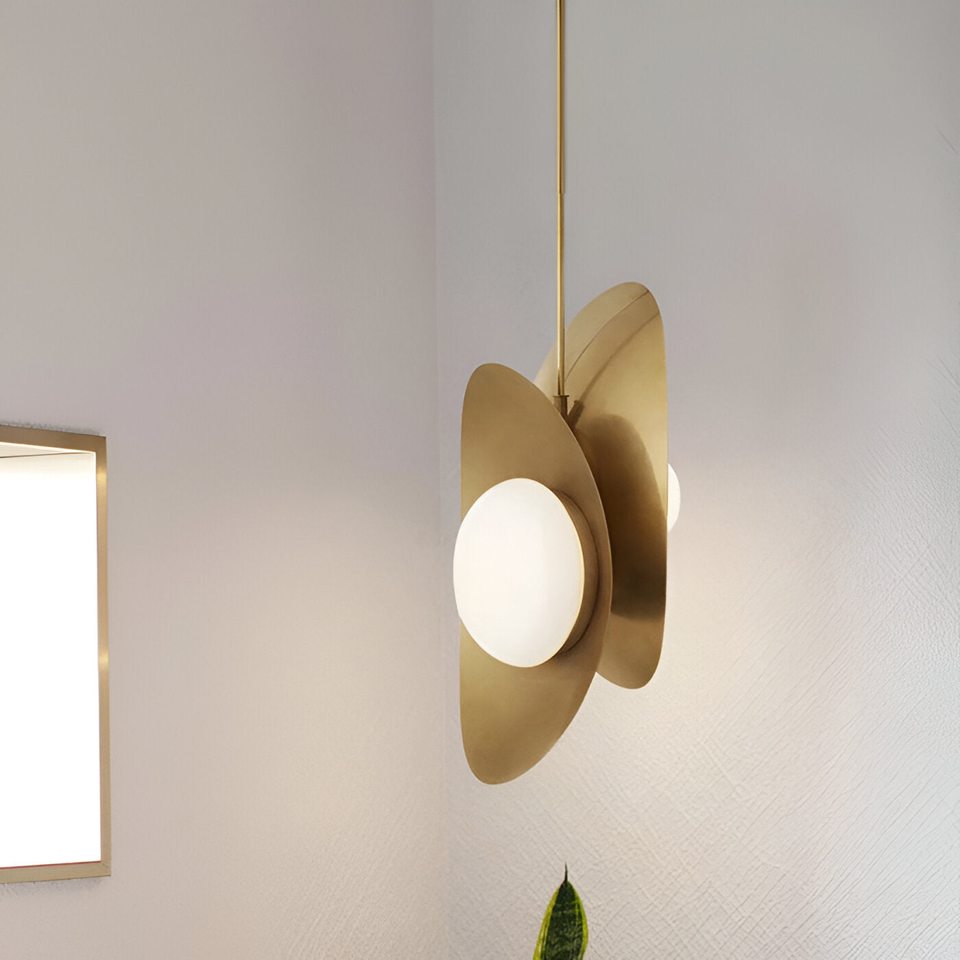 Luxe Pearle Pendelleuchte - Luxuriöse Perlenglaslampe Metall Hängelampe