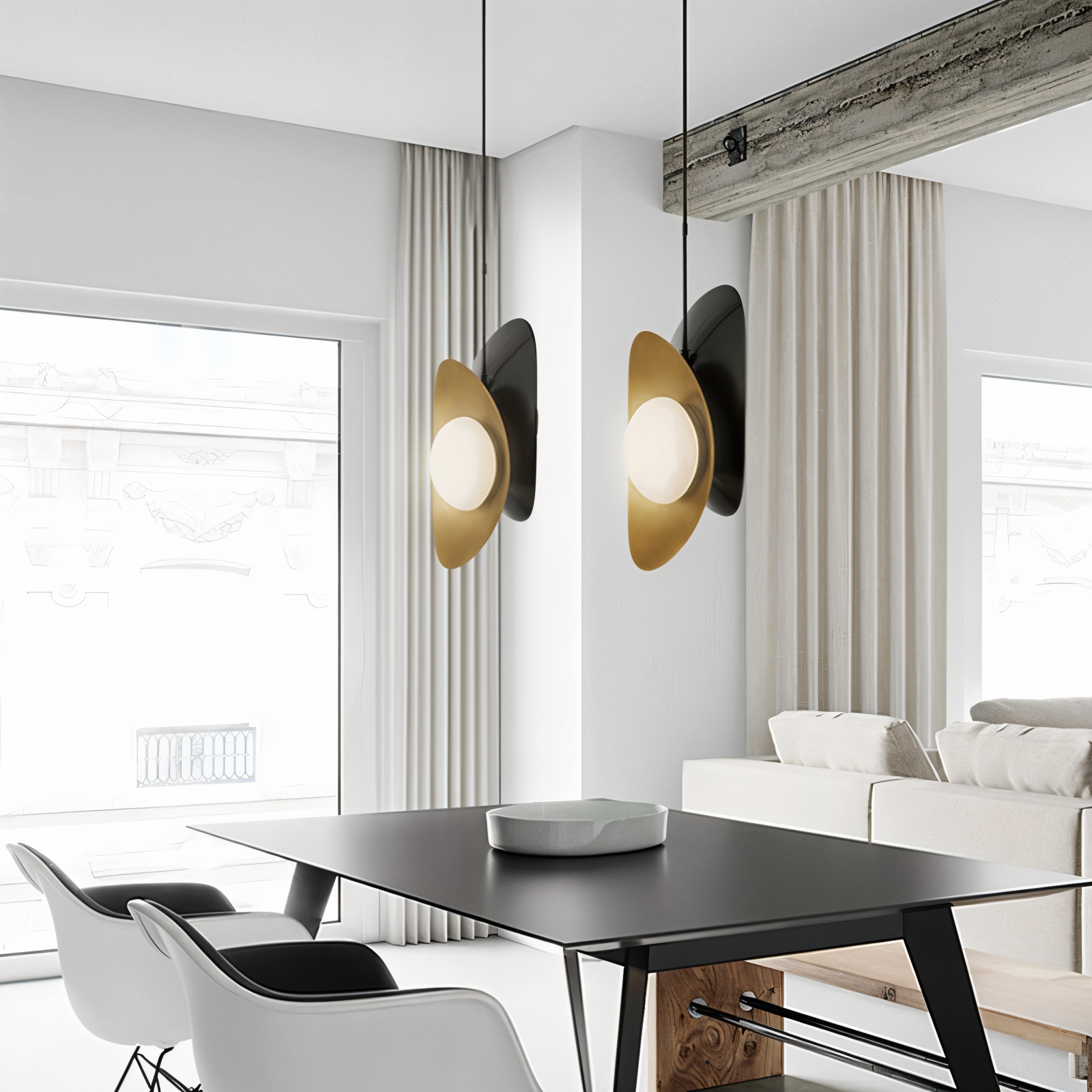 Luxe Pearle Pendelleuchte - Luxuriöse Perlenglaslampe Metall Hängelampe
