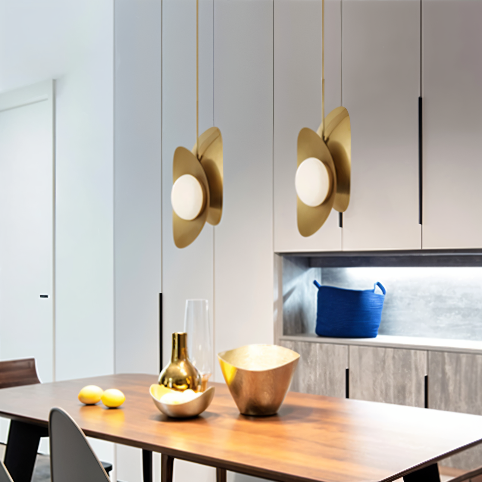Luxe Pearle Pendelleuchte - Luxuriöse Perlenglaslampe Metall Hängelampe