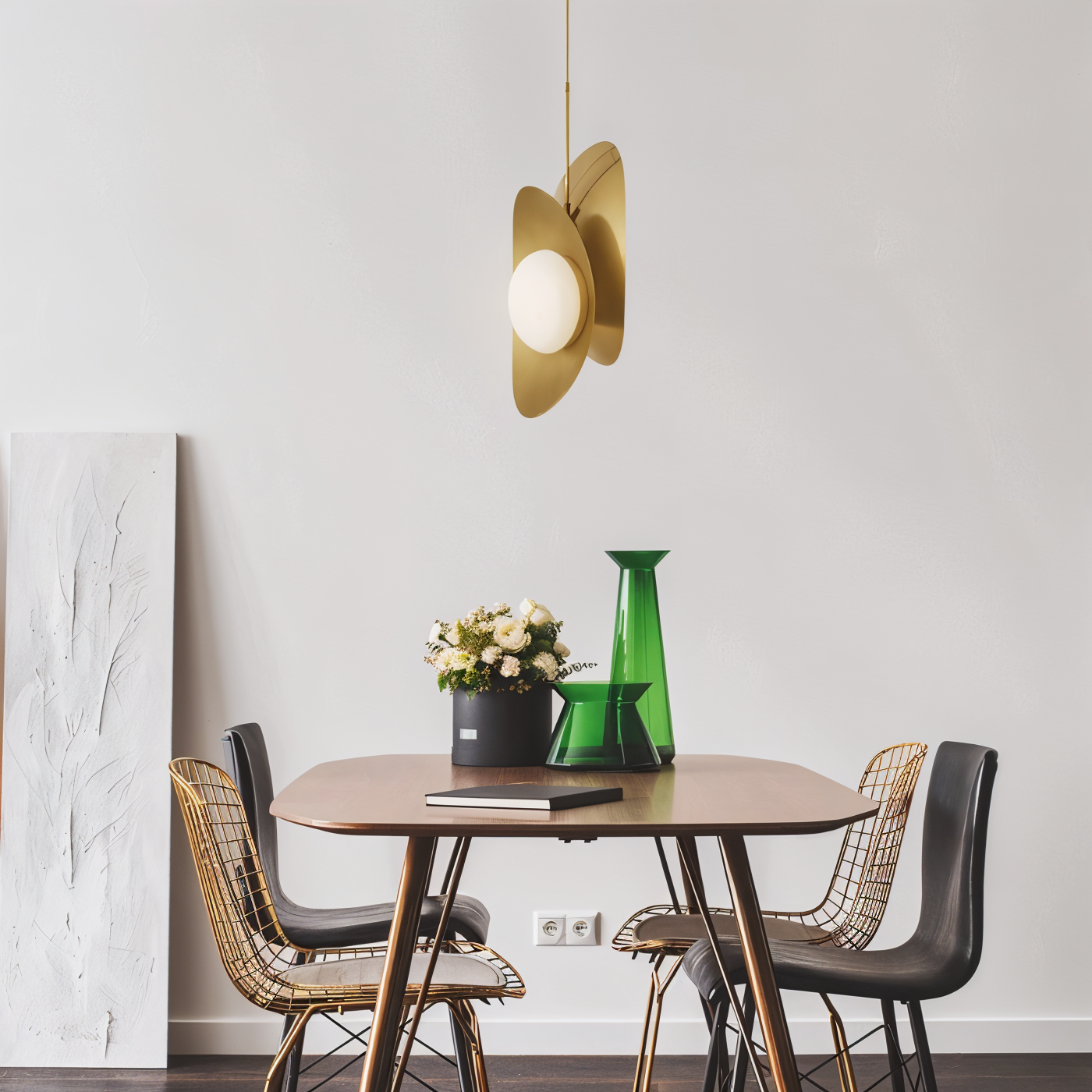 Luxe Pearle Pendelleuchte - Luxuriöse Perlenglaslampe Metall Hängelampe