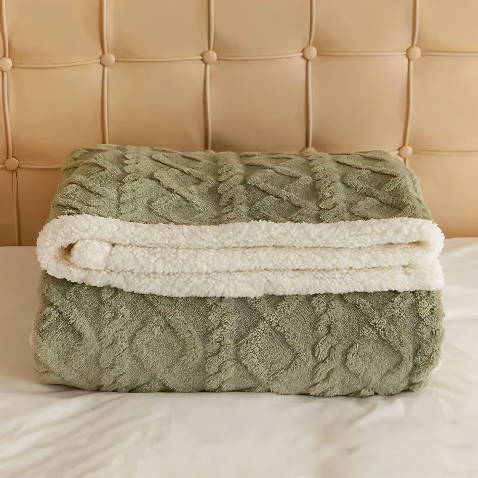 LuxiFaux Wool Plaid - Doppelseitiger Plüsch Fleece Überwurf