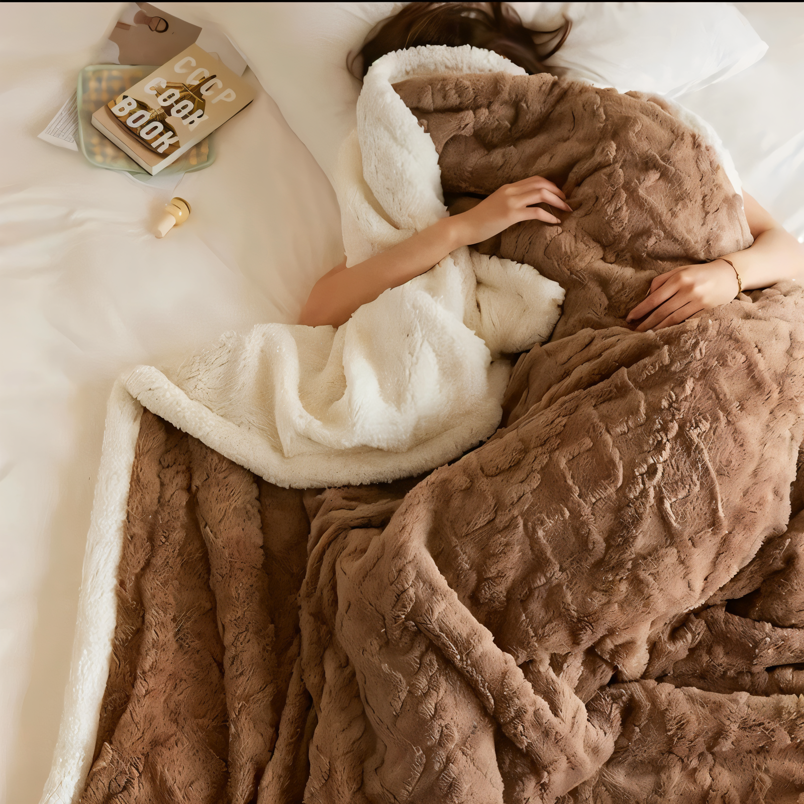 LuxiFaux Wool Plaid - Doppelseitiger Plüsch Fleece Überwurf