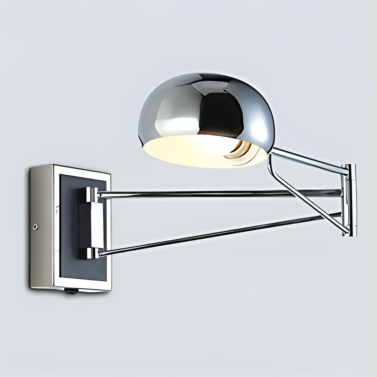 LuxiFlex Wandleuchte - Verstellbare Metallic Langarm Wandlampe - Moderne E27 Macaron Wandleuchten LED