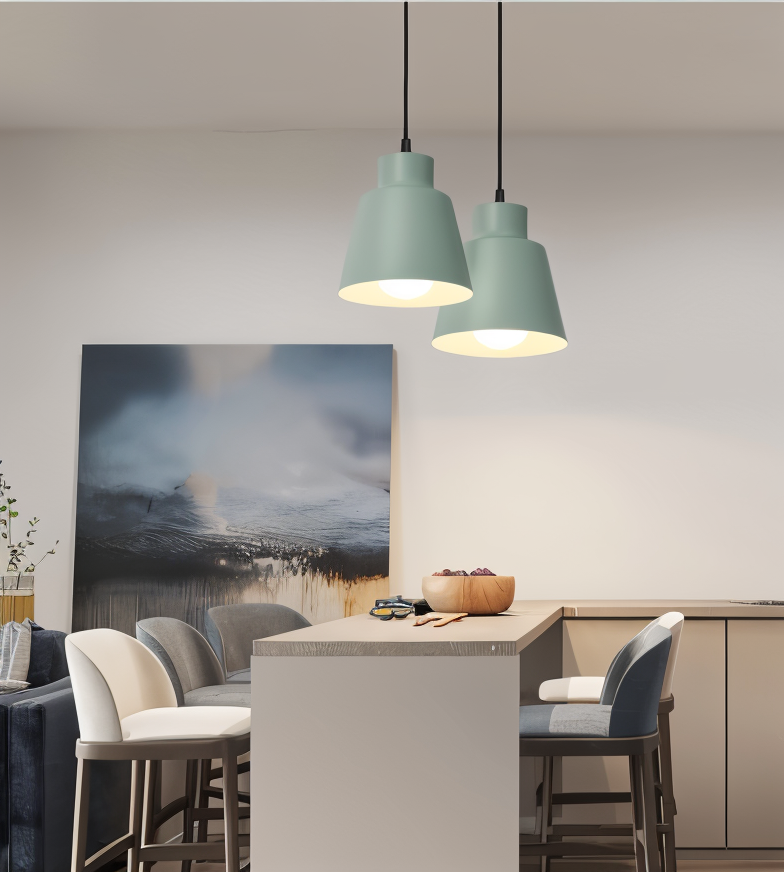 MacaronHue Pendelleuchte - Minimalistische E27 LED Nordische Hängelampe