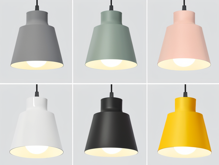 MacaronHue Pendelleuchte - Minimalistische E27 LED Nordische Hängelampe