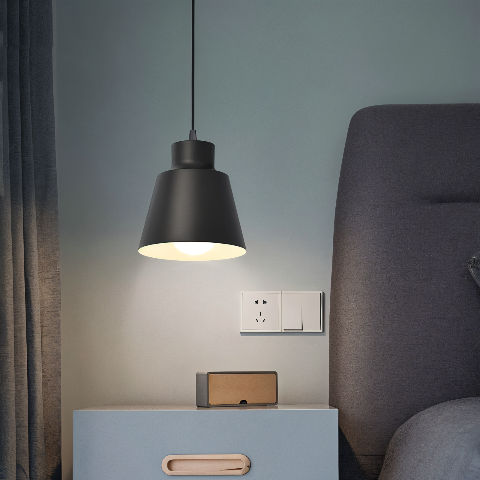 MacaronHue Pendelleuchte - Minimalistische E27 LED Nordische Hängelampe