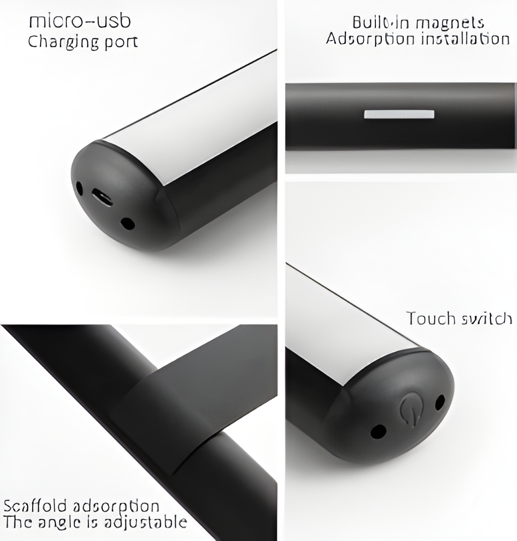 MagniLite Wandleuchte - 120° Drehbare Kabellose Wandleuchte - USB Wiederaufladbare Wandleuchten LED