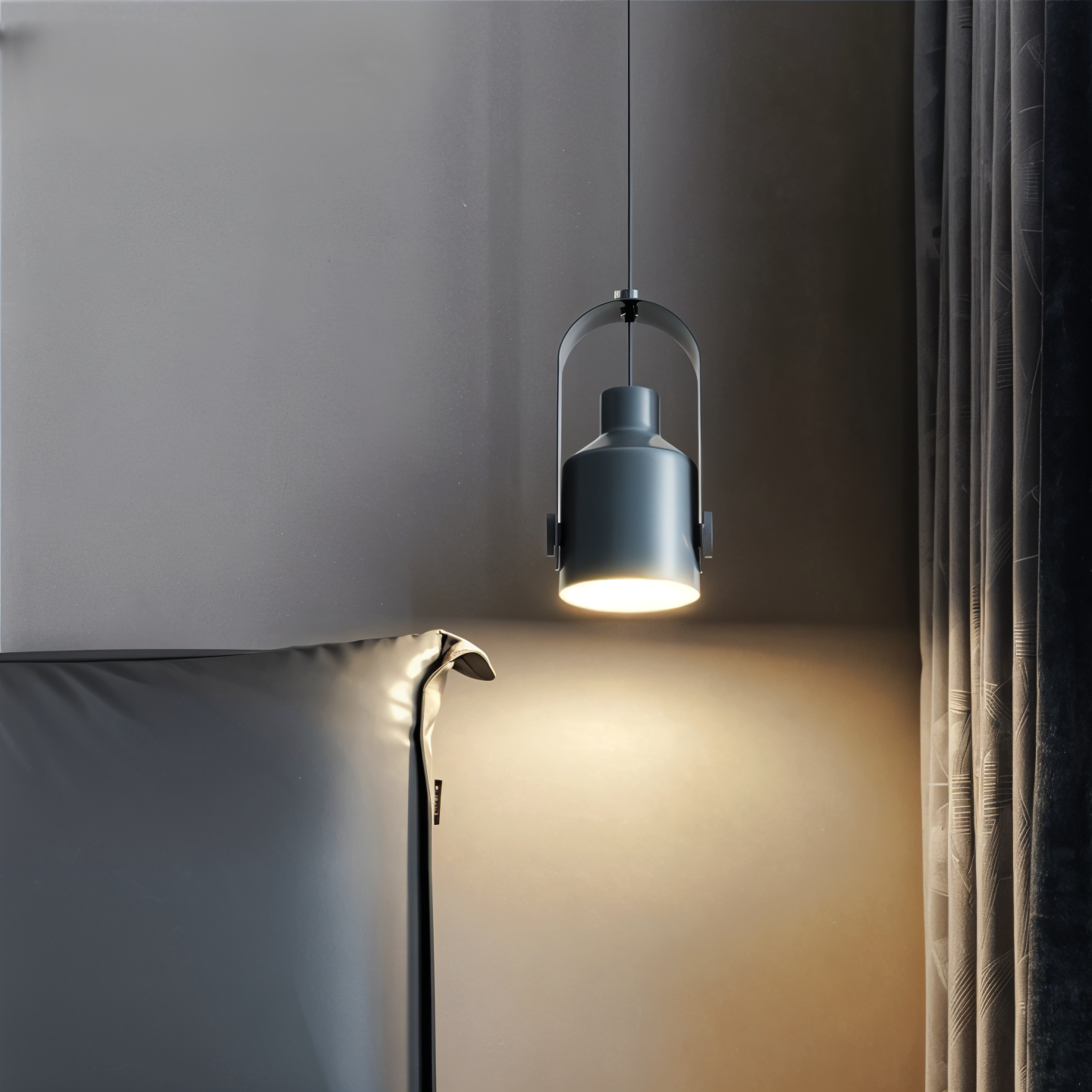 MiniLog HängespotLicht - Nordische Holzmaserung Metall Pendelleuchte