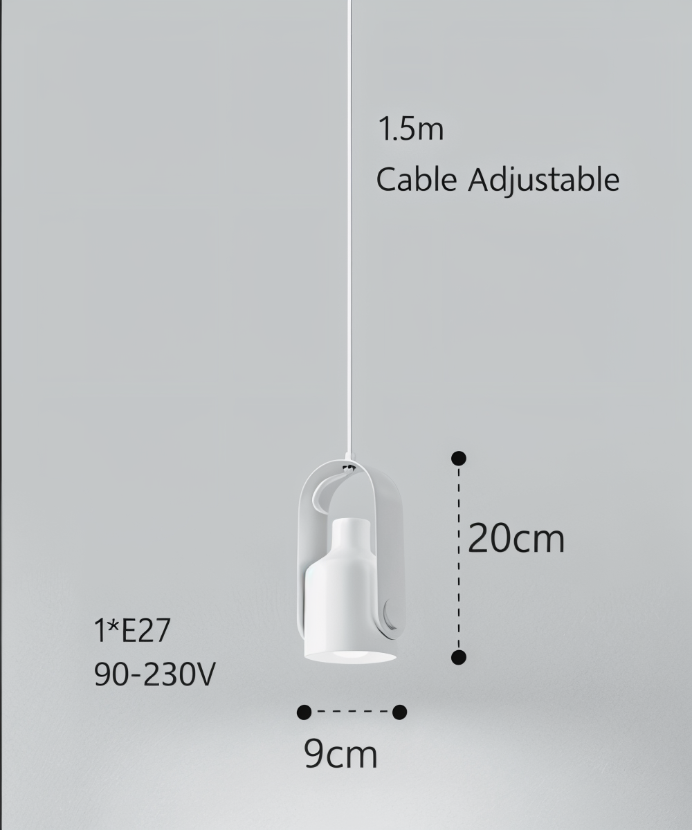 MiniLog HängespotLicht - Nordische Holzmaserung Metall Pendelleuchte